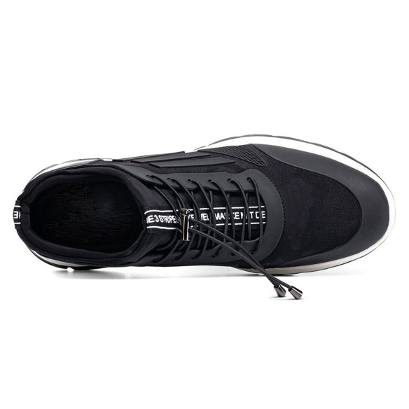 2.8 Inches Black Sport Elevator Sneakers Tomaso Adding 8CM Height