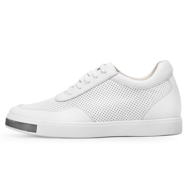 2.4 Inches Elevator Shoes White Enrico, Sneakers That Add 6CM 2.4 Inches Elevator Shoes White Enrico, Sneakers That Add 6CM