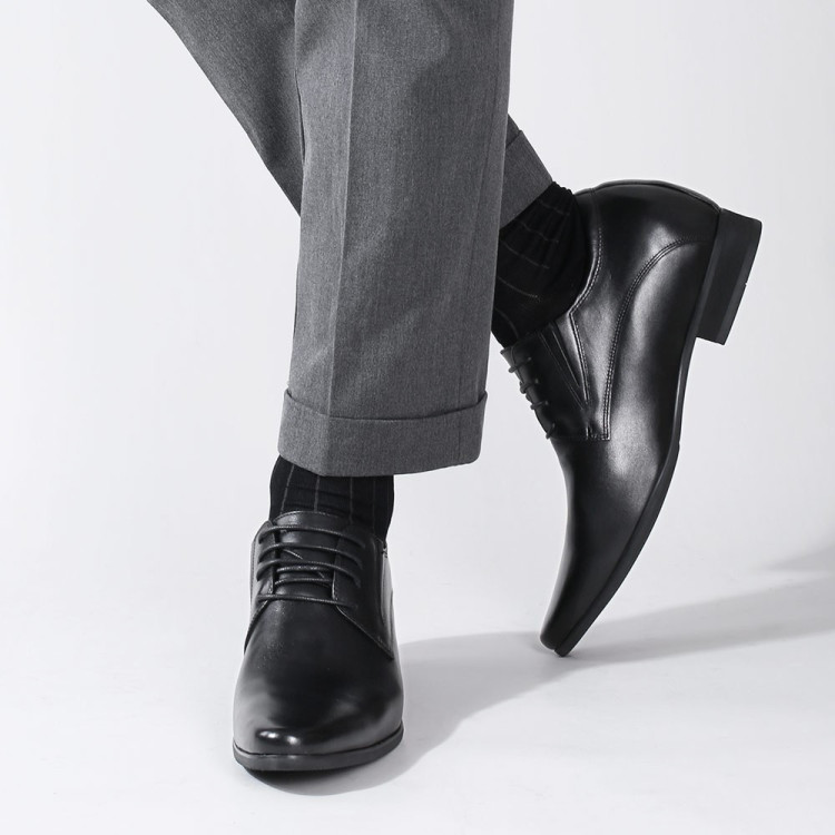 3 Inches Elevator Dress Shoes Black Rossi 3 Inches Elevator Dress Shoes Black Rossi