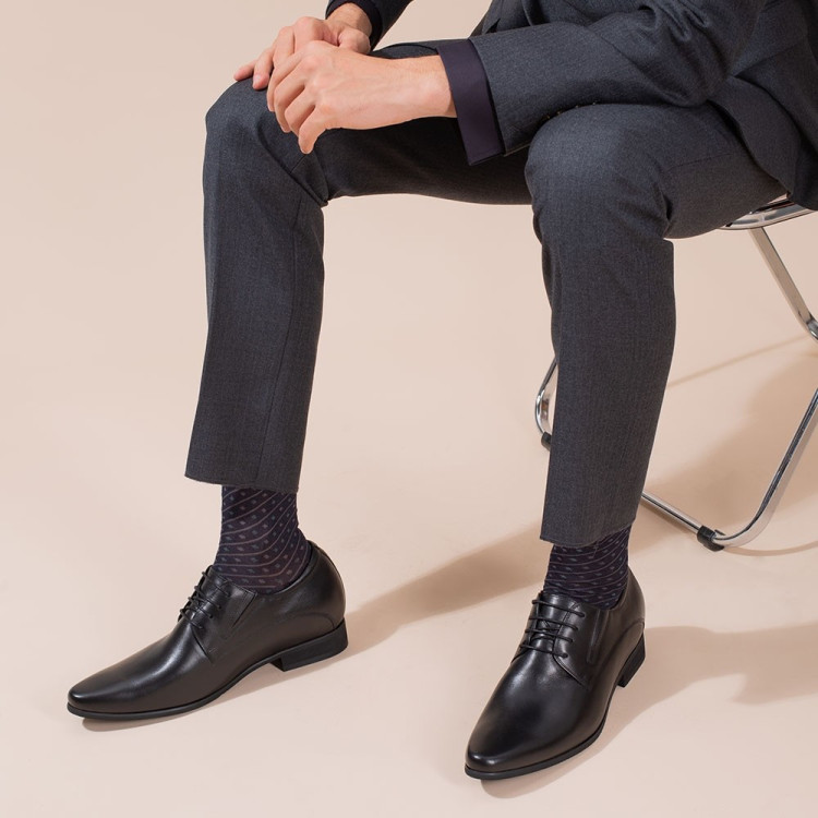 3 Inches Elevator Dress Shoes Black Rossi 3 Inches Elevator Dress Shoes Black Rossi