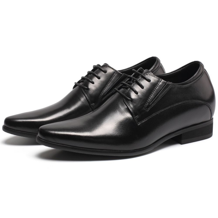 3 Inches Elevator Dress Shoes Black Rossi 3 Inches Elevator Dress Shoes Black Rossi