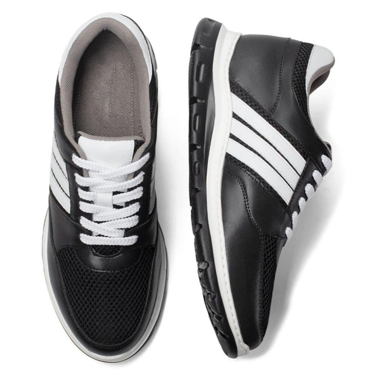 3.5 Inches Height Increasing Sneakers Black Nino To Be 8CM Taller 3.5 Inches Height Increasing Sneakers Black Nino To Be 8CM Taller